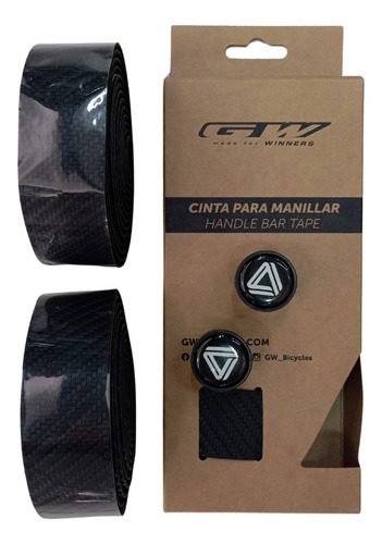 Cinta Manubrio Bicicleta Gw 3d Carbon Silicone 