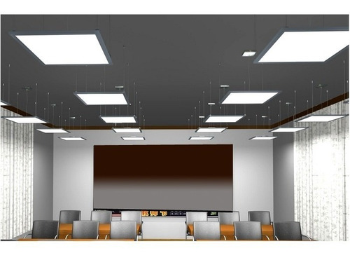 Juego Kit 4 Lingas Acero Suspender Panel Led Accesorio Set