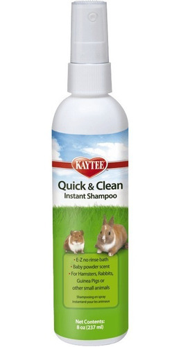 Kaytee Quick & Clean 8oz Shampoo En Seco Para Cobayos Conejo