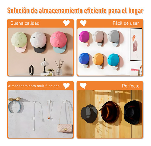 Sunrises 24pcs Ganchos De Soporte Para Gorras Organizador De Gorras Genera Color Negro