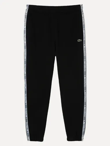Calça Lacoste Moletom Masculina Jogger Signature Sash Preta