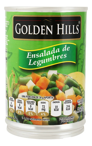 8 Pack Ensalada De Verduras Golden Hills 430