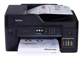 Impresora a color multifunción Brother InkBenefit Tank MFC-T4500DW con wifi negra 220V - 240V