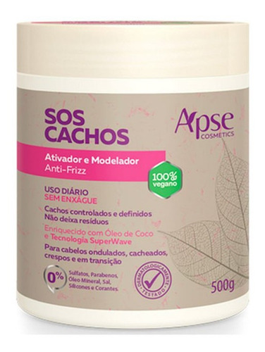 Apse Sos Cachos Ativador Modelador Anti Frizz