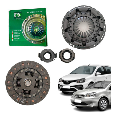 Kit Embreagem Toyota Etios 1,3l 16v Ano 2011 A 2015