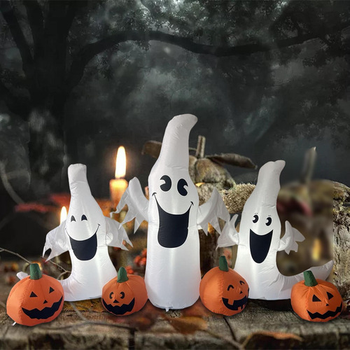 Calabaza Inflable De Halloween Decorativa Terrible Lámpara