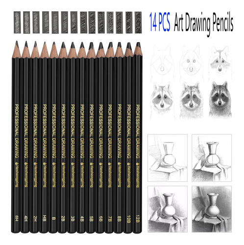 Set De Lápices De Dibujo Y Bosquejo De 26 Piezas, Kit ...