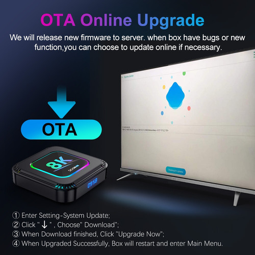 Caja De Tv Inteligente Dq08 Pro Rgb Android 13 4k Hdr10+ Wif