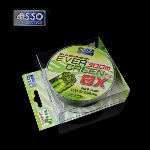 Multifilamento Asso Evergreen 8xconst 130m. 60lbs 0.32mm
