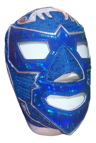 Máscara Luchador Diamante Azul 010 Semi En Tela Antigua T/g