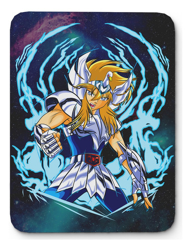 Mouse Pad Caballeros Del Zodiaco Hyoga De Cisne 17cm X 21cm 