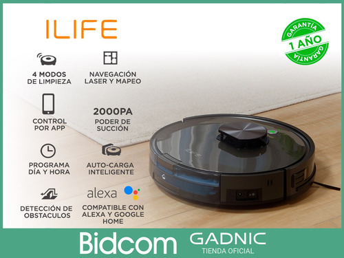 Aspiradora Robot Ilife Navegación Laser Inteligente 2000pa