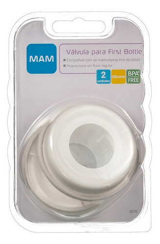 Imagem 1 de 2 de 2un Válvula Mam Para Mamadeira Anticólica First Bottle