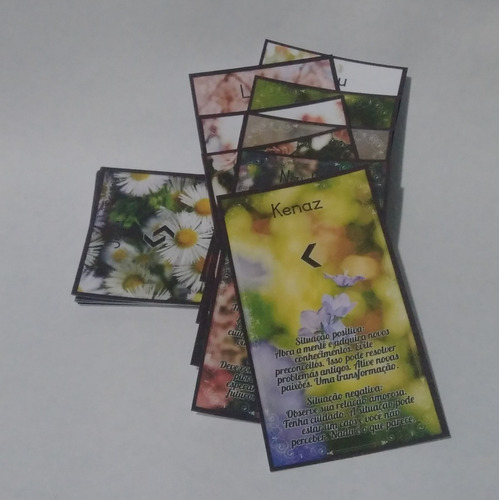 Baralho Runas Com Significados Tema De Flores. Mod 7