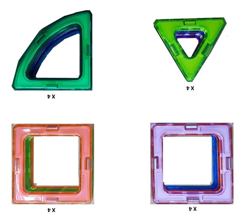 Imagen 3 de 6 de Antex Magneticos 16 Piezas Plasticas Con Iman Playking