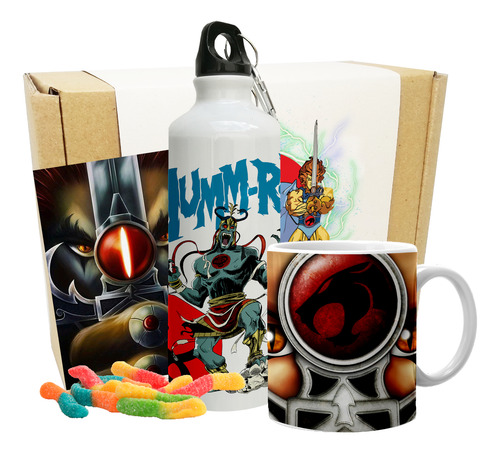 Taza Y Botella Personalizada Thundercats En Empaque Regalo
