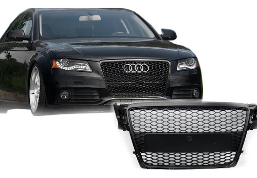 Parrilla Compatible Con Audi A4 B8 Panal De Abeja Negra