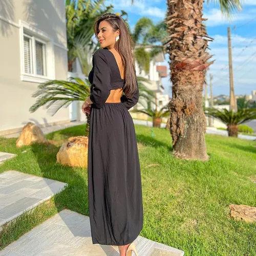 Vestido longo hotsell basico para casamento