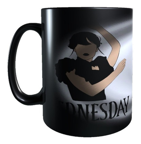 Taza Tazón Magico Merlina Wednesday Addams Paso Baile