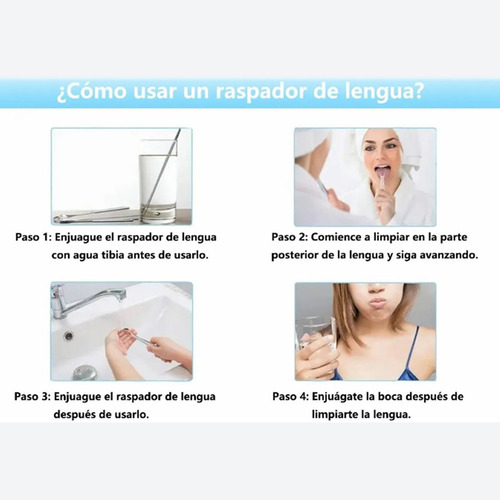 Kit de 3 herramientas para limpiar la lengua (cobre, raspado lingual)