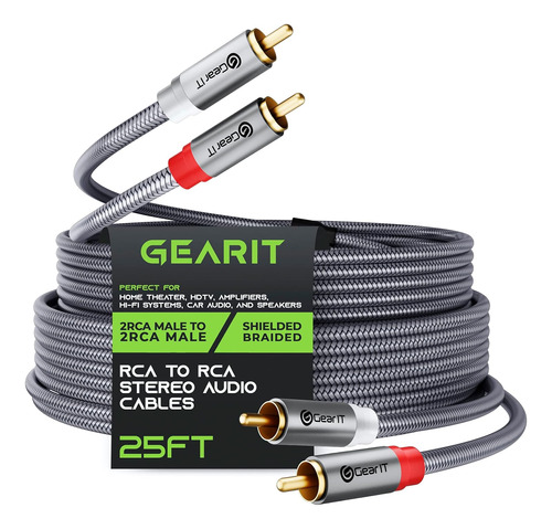 Cables Rca Gearit Gi-2rca-al-25f Gris