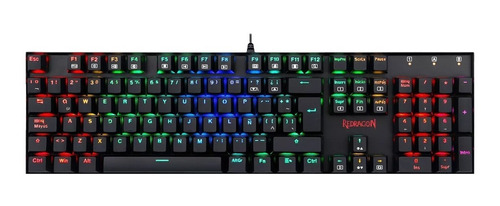 Teclado Gamer Redragon Mitra K551 Outemu Red Rgb Black