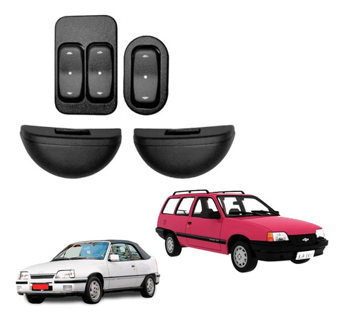 Imagem 1 de 2 de Kit Vidro Elétrico Tragial Kadett Ipanema 1989 1998 2 Portas
