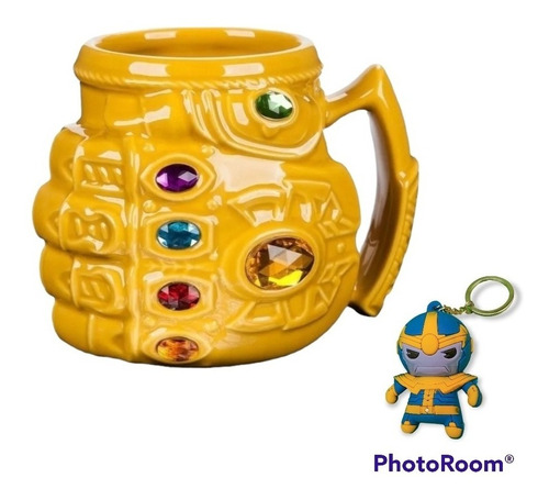 Mugs Pocillo Taza Cerámica Guante Thanos  Gemas + Llavero 