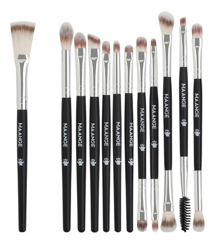 W 12 Pinceles De Maquillaje De Ojos Set Mango De Plástico Pe