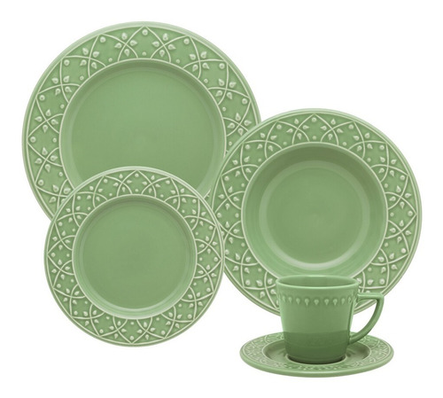 Set 20 Piezas Oxford Vajilla Ceramica Platos Tazas