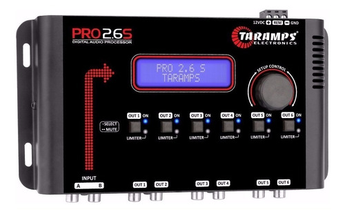 Kit Equalizador Processador Taramps Pro 2.6 S + Voltimetro