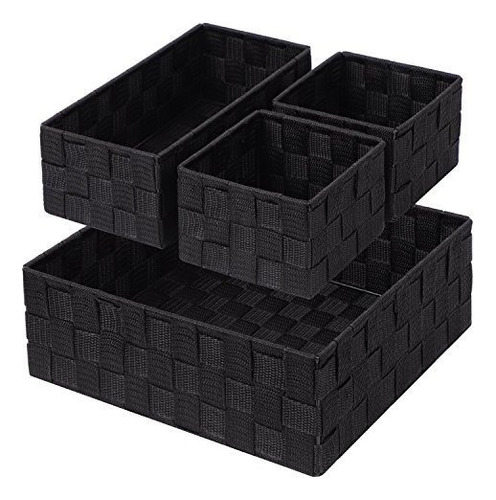 Organizador De Division Set Of 4 (black)