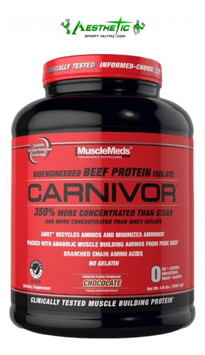 Carnivor Isolate 4lbs Proteina De Carne Original Musclemeds