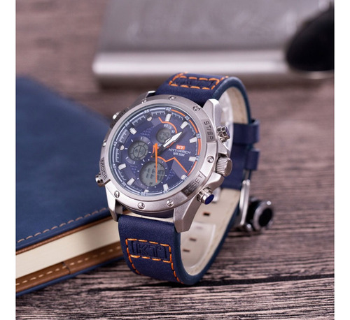 Reloj Electrónico Impermeable De Cuero Kat-wach Led