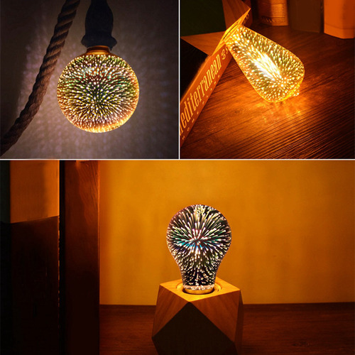 2 Bombillas Led Led Infinity 3d Con Efecto De Fuegos Artific