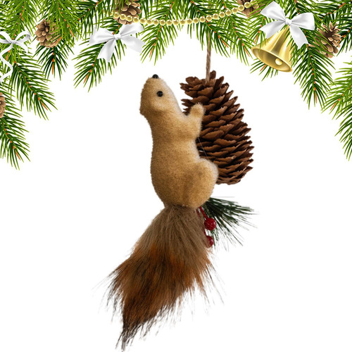Adornos Navideños De Ardilla Falsa Adornos Navideños De Anim