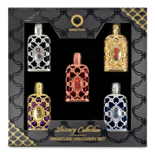 Conjunto Miniaturas Orientica Perfumes Diferentes 5 x 7,5ml