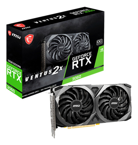 Tarjeta De Video Rtx 3060 12gb Msi Ventus Oc 2x Gddr6