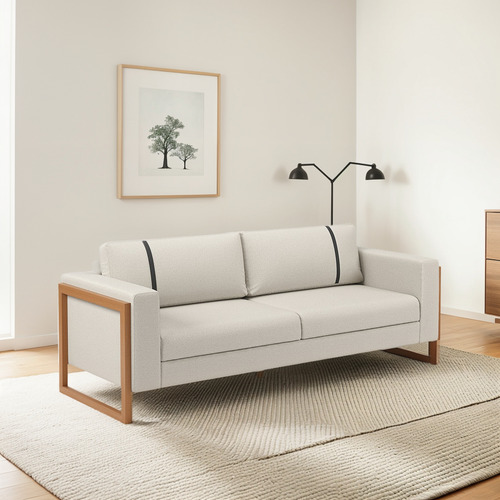 Sofá 4 Lugares Lin 230cm No Linho Várias Cores