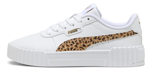 Zapatilla Puma Carina 3.0 Animal Jr Blanco Joven