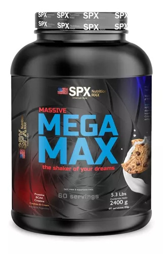 Spx Mega Max Super Concentrado Proteico Sabor Cookies And Cream Con Bcaa, Creatina 2400gr