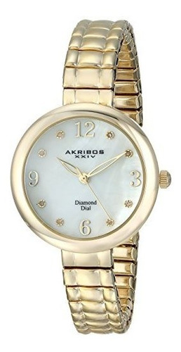 Akribos Xxiv Ak765yg Mujer Impecable Reloj De Acero Inoxidab