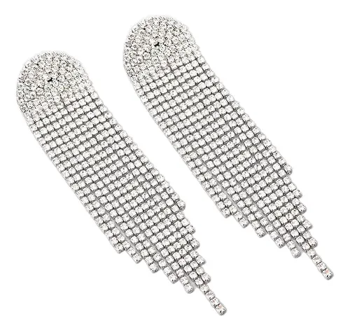 Pendientes Colgantes De Moda Con Borlas De Seda Y Cristal Strass - Hechos A Mano, Estilo Bohemio