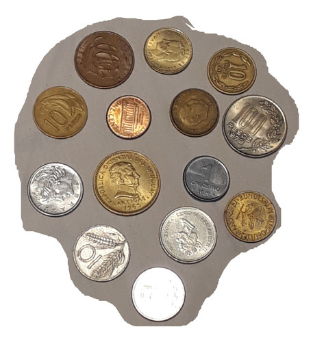 Monedas Antiguas Extranjeras Mundiales Son 14 No Repetid Lo3