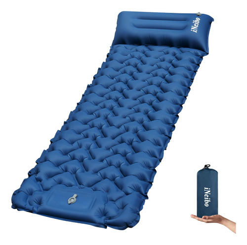 Colchoneta De Dormir Inflable Con Almohada Y Bomba Para Camp