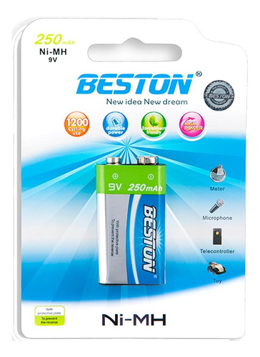 Bst-9v - Bateria Beston 9v Recargable Ni-mh