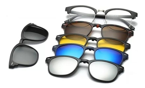 Gafas 5 En 1 Magnéticas, Ref 2218 Polarizadas Filtro Uv 400