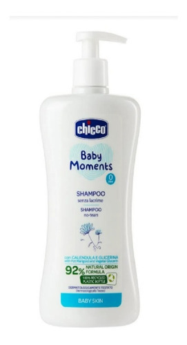 Shampoo Chicco Baby Moments Sem Lagrimas 500ml Natural