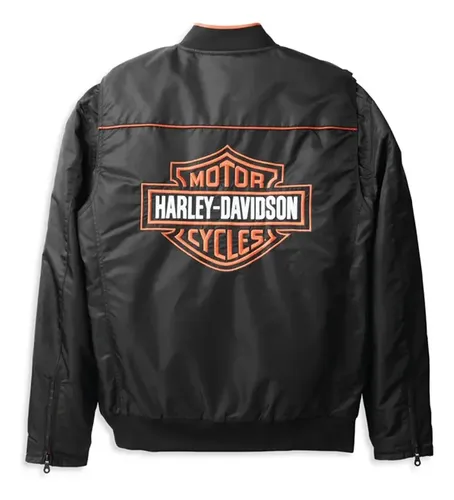 Vtg 80s Harley-Davidson ブラック MA-1ジャケット Vtg 80s Harley-Davidson ブラック MA-1ジャケット Vtg 80s Harley