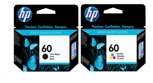 Pack Original De Cartuchos De Tinta Negra Y Color Hp 60